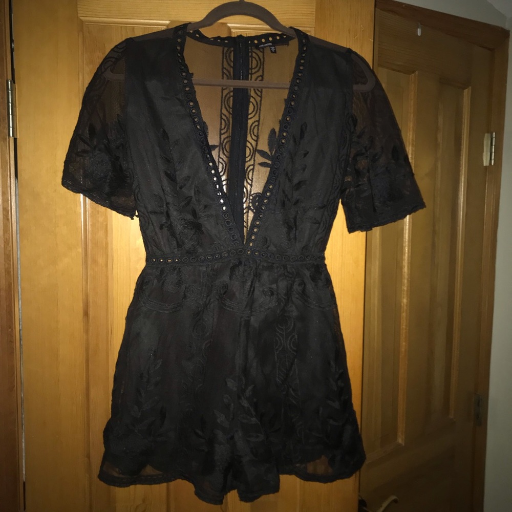 Black Lace Romper